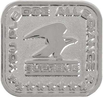 Supreme Pledge Allegiance Pin Silver Buy Supreme Pledge Allegiance Pin Silver