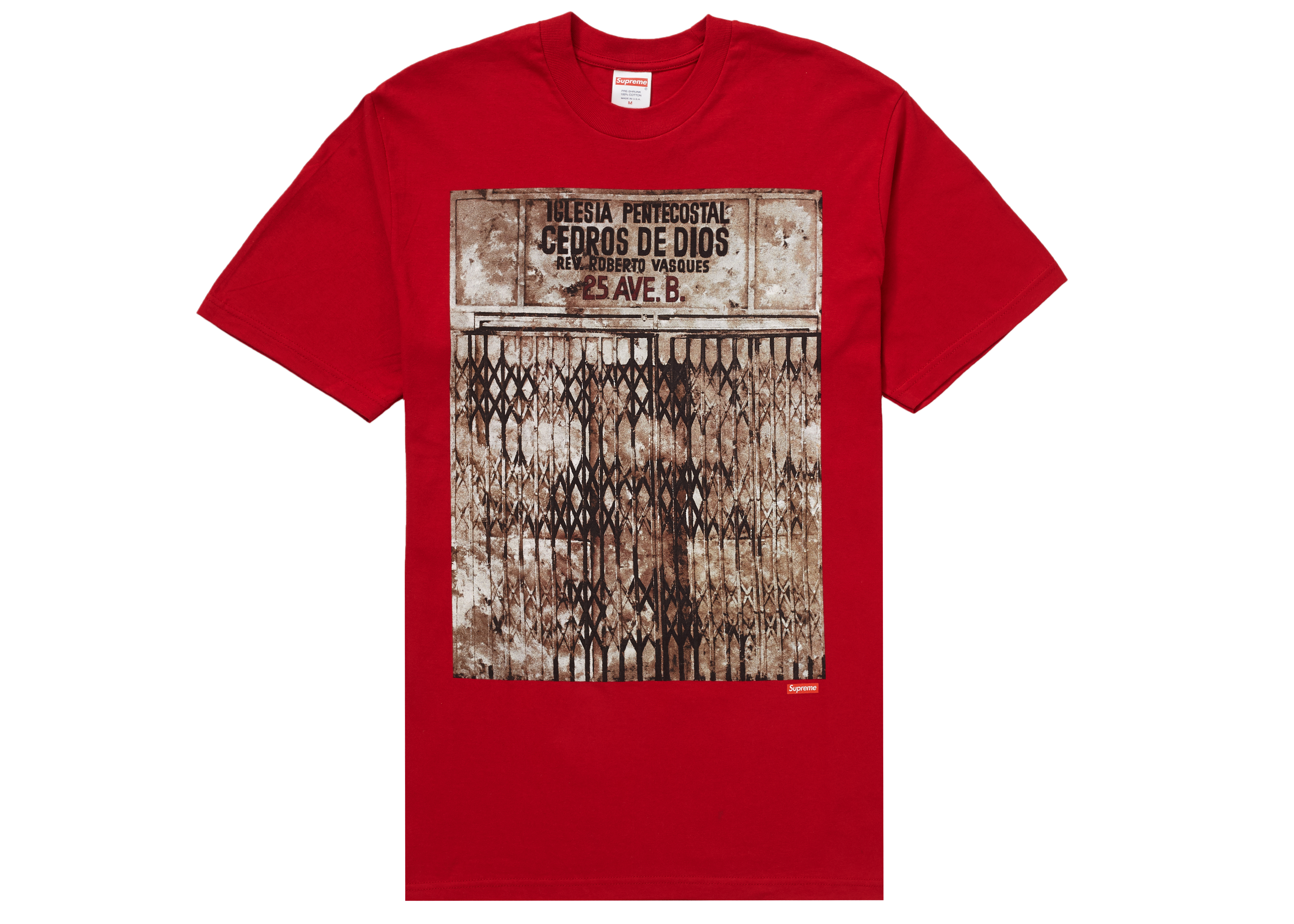 Buy Supreme Martin Wong Iglesia Pentecostal Baju-T Merah