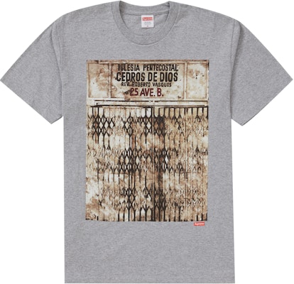 Supreme Martin Wong Kaos Iglesia Pentecostal Abu-Abu Heather Buy Supreme Martin Wong Kaos Iglesia Pentecostal Abu-Abu Heather