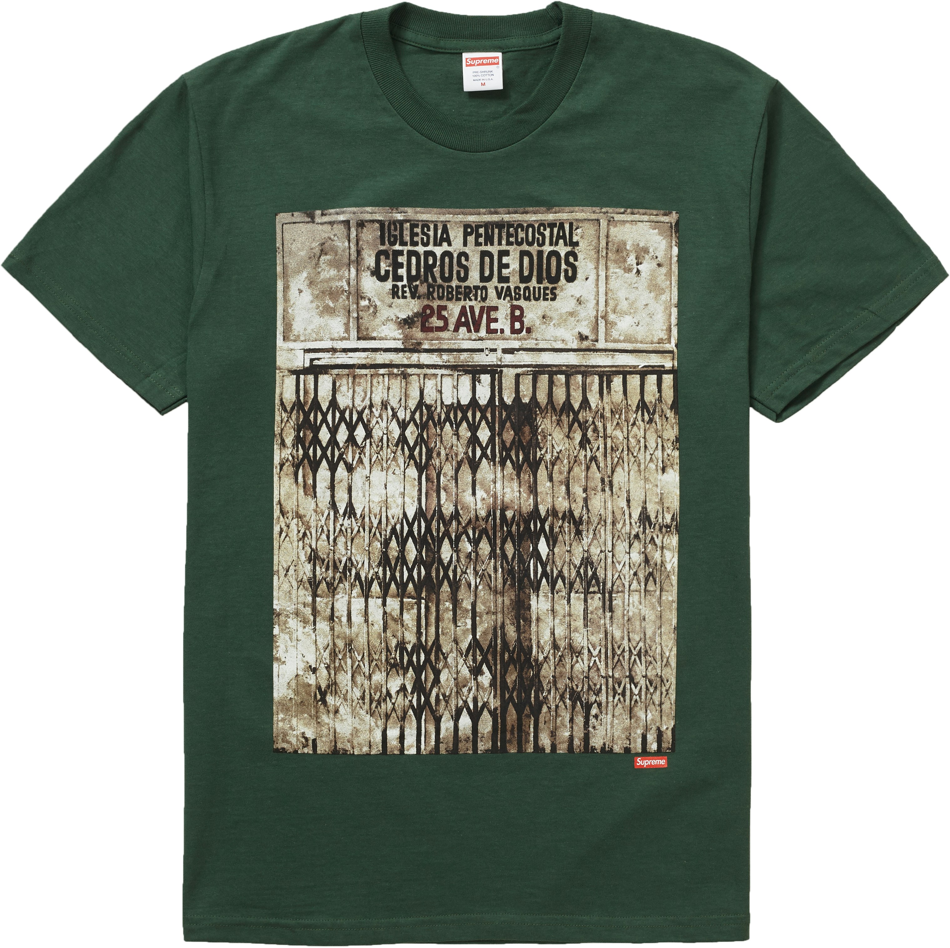 supreme-martin-wong-iglesia-pentecostal-tee-dark-green