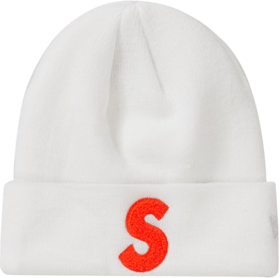 Supreme New Era S 标志针织帽 (FW19) 白色 Buy Supreme New Era S 标志针织帽 (FW19) 白色