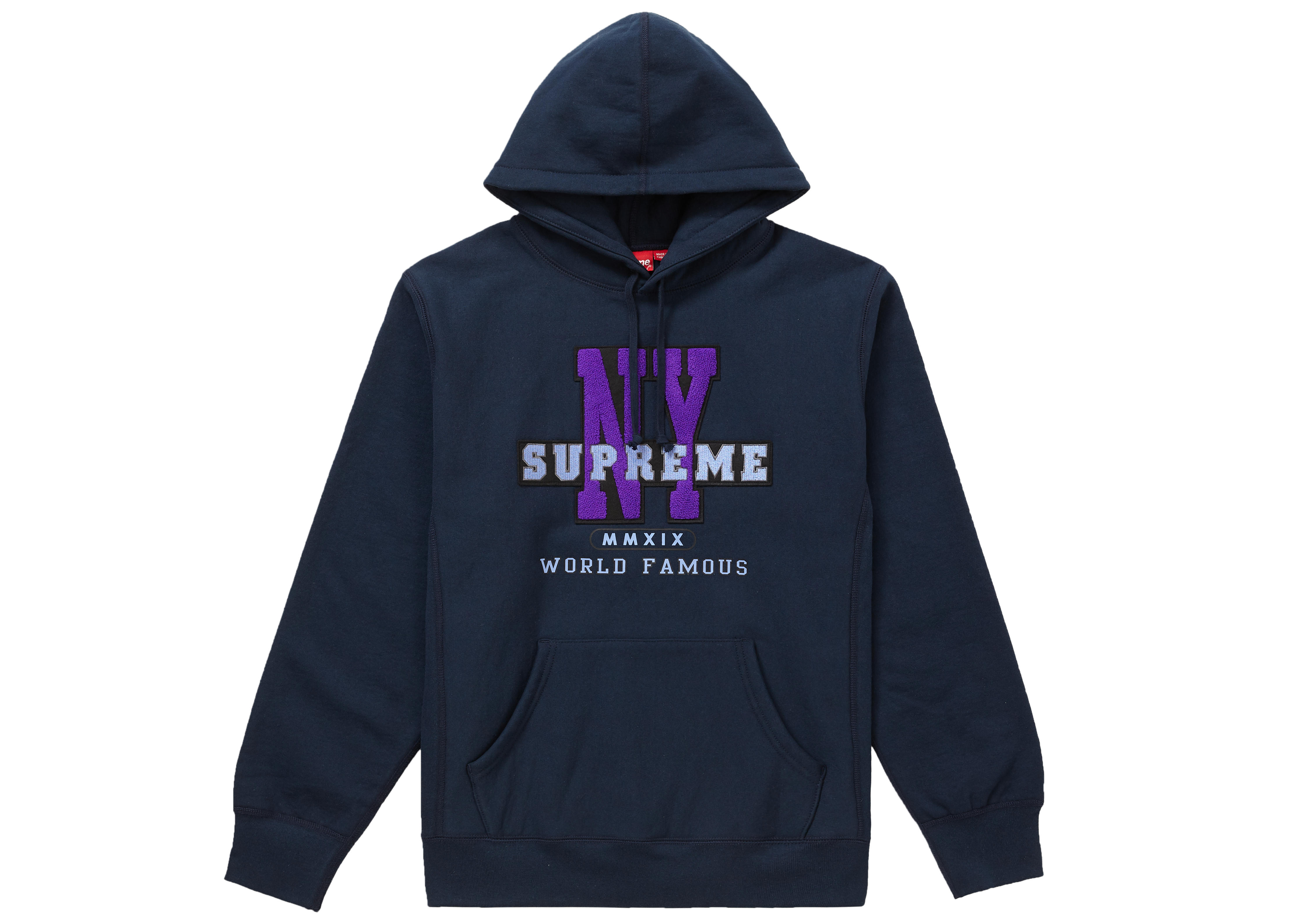 Supreme NY Hooded Sweatshirt Navy
