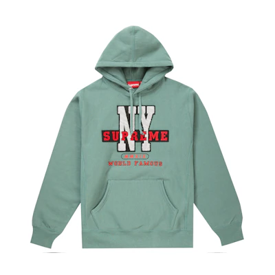 Supreme NY Hooded Sweatshirt Dusty Teal