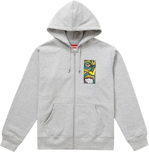 Supreme Disturbed Zip Up Hooded Sweatshirt Heather Grey Kelabu Heather Buy Supreme Disturbed Zip Up Hooded Sweatshirt Heather Grey Kelabu Heather