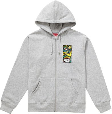 Supreme Disturbed Zip Up Hooded Sweatshirt Heather Grey Kelabu Heather Buy Supreme Disturbed Zip Up Hooded Sweatshirt Heather Grey Kelabu Heather
