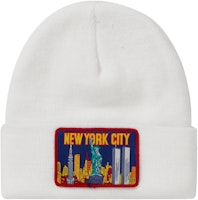 Supreme NY Patch Beanie White
