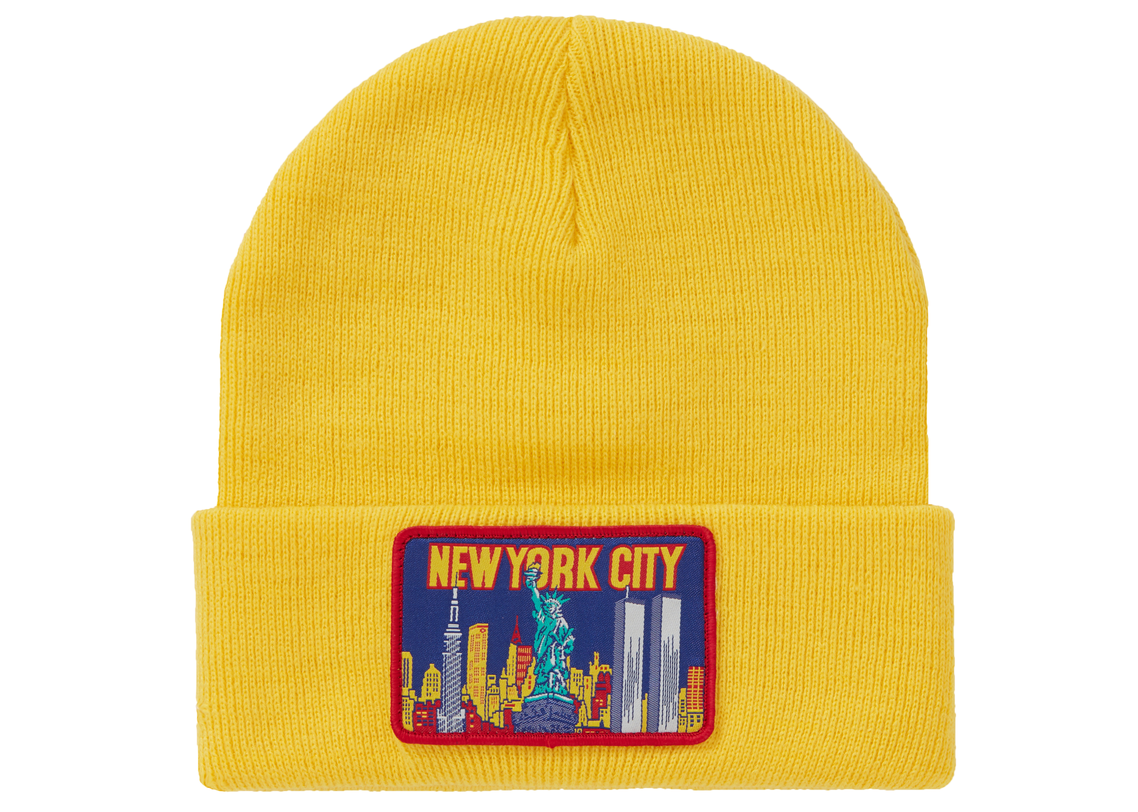 Buy Supreme Gorro Beanie Amarillo con Parche NY