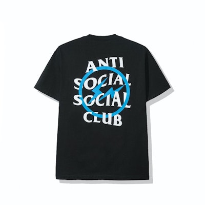 Anti Social Social Club x fragment Blue Bolt Tee Black Buy Anti Social Social Club x fragment Blue Bolt Tee Black