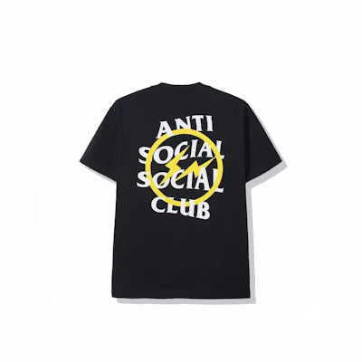 ASSC fragment Yellow Bolt Tee Black