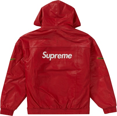 Supreme x Nike Leather Anorak Red Lookbook Supreme x Nike Leather Anorak Red