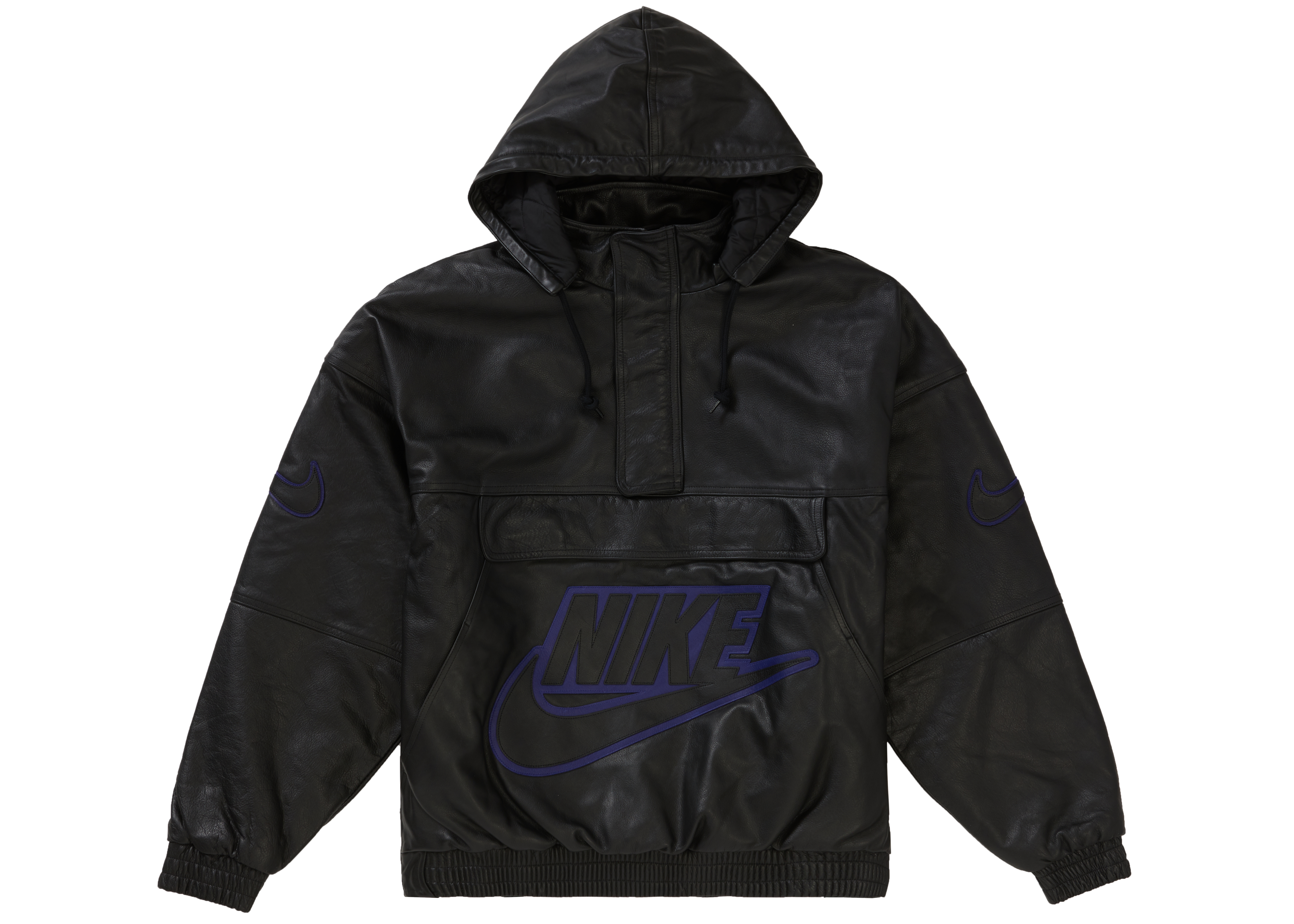 Supreme x Nike Leather Anorak Black