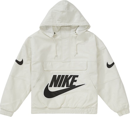Supreme x Nike Leather Anorak White Buy Supreme x Nike Leather Anorak White