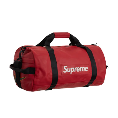 Supreme Nike Leather Duffle Bag Red