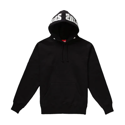 Supreme Mirrored Logo Hooded Sweatshirt (FW19) Black