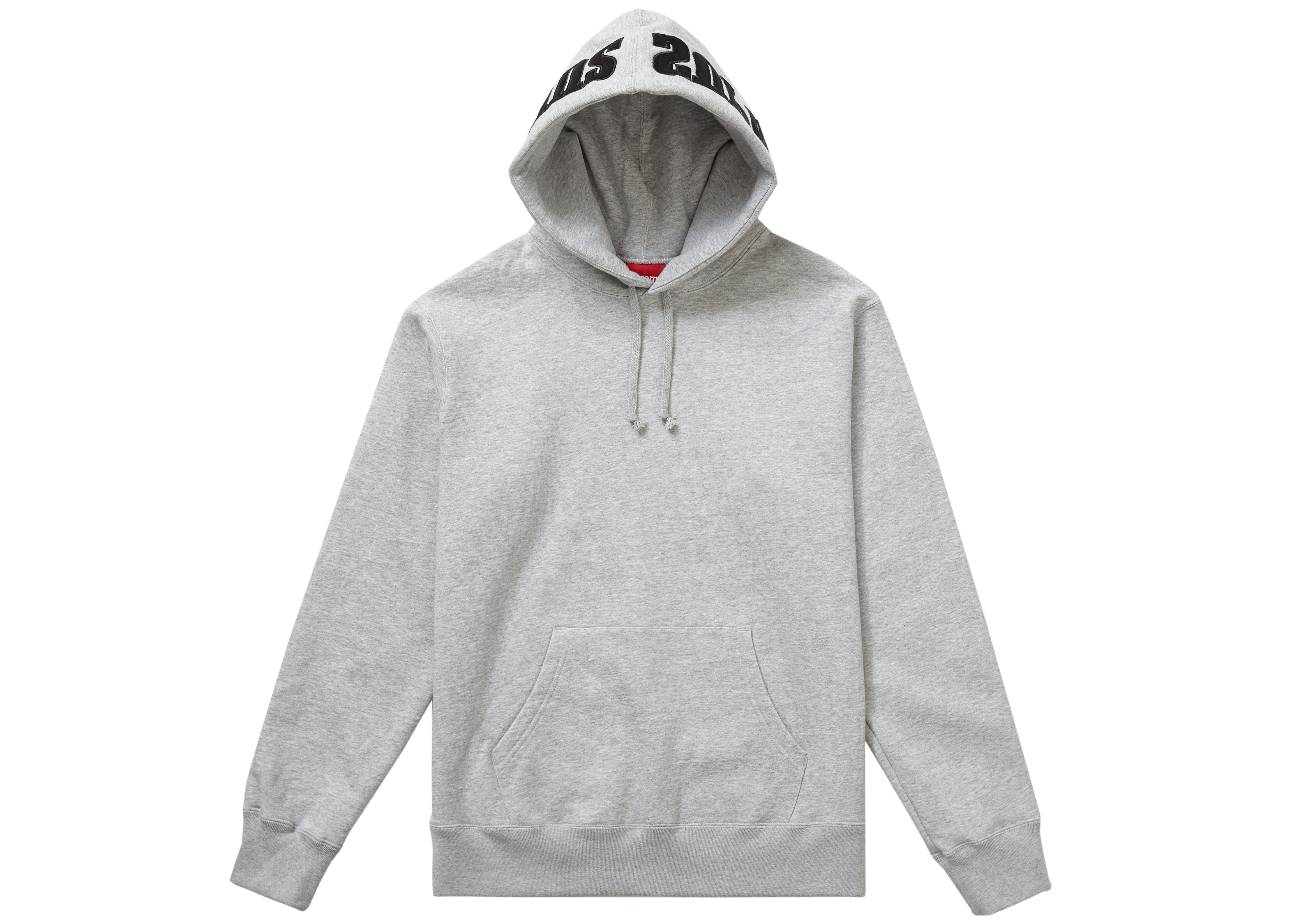 Supreme Mirrored Logo Hooded Sweatshirt (FW19) Heather Grey