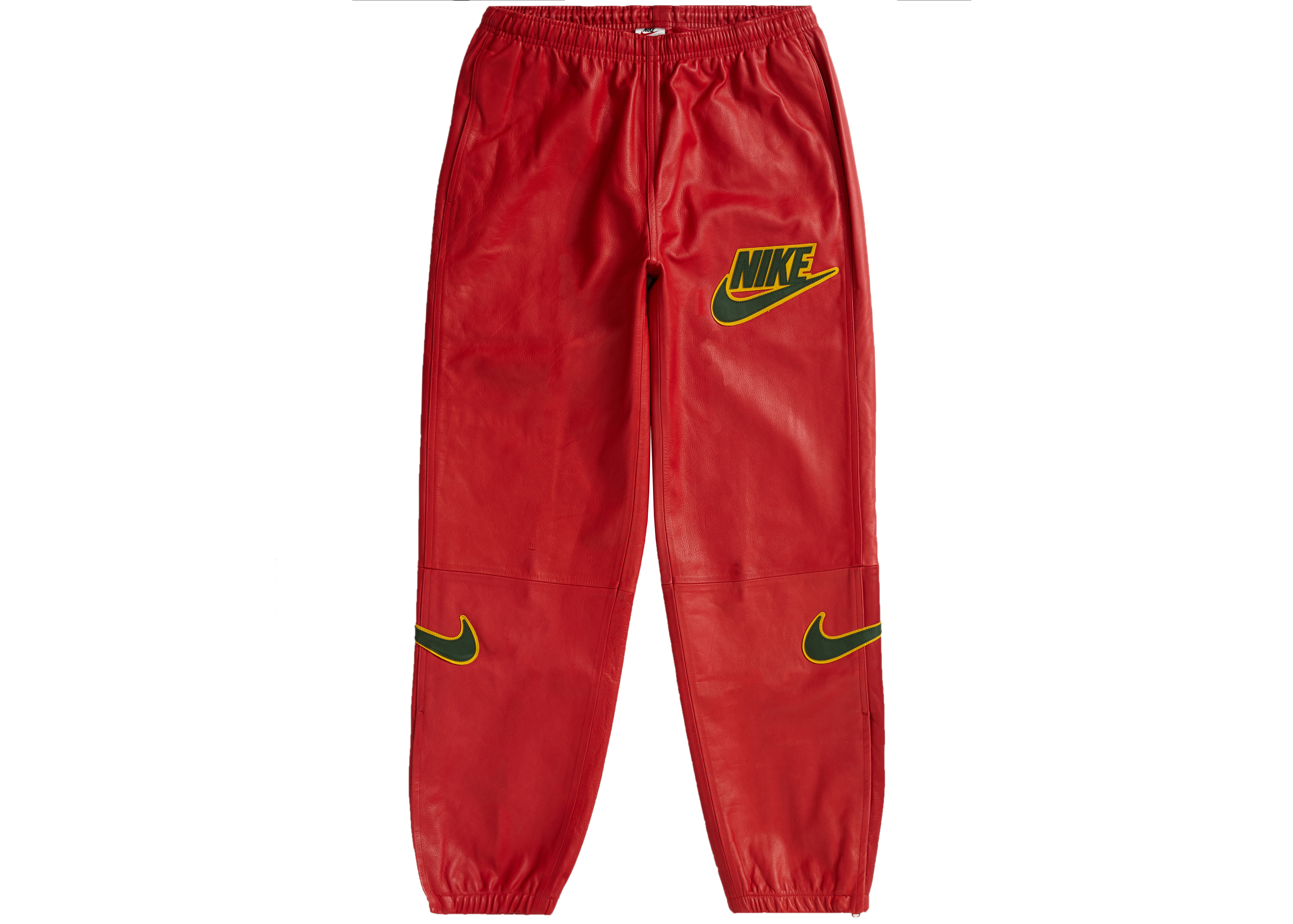 Supreme x Nike Leather Warm Up Pant Red