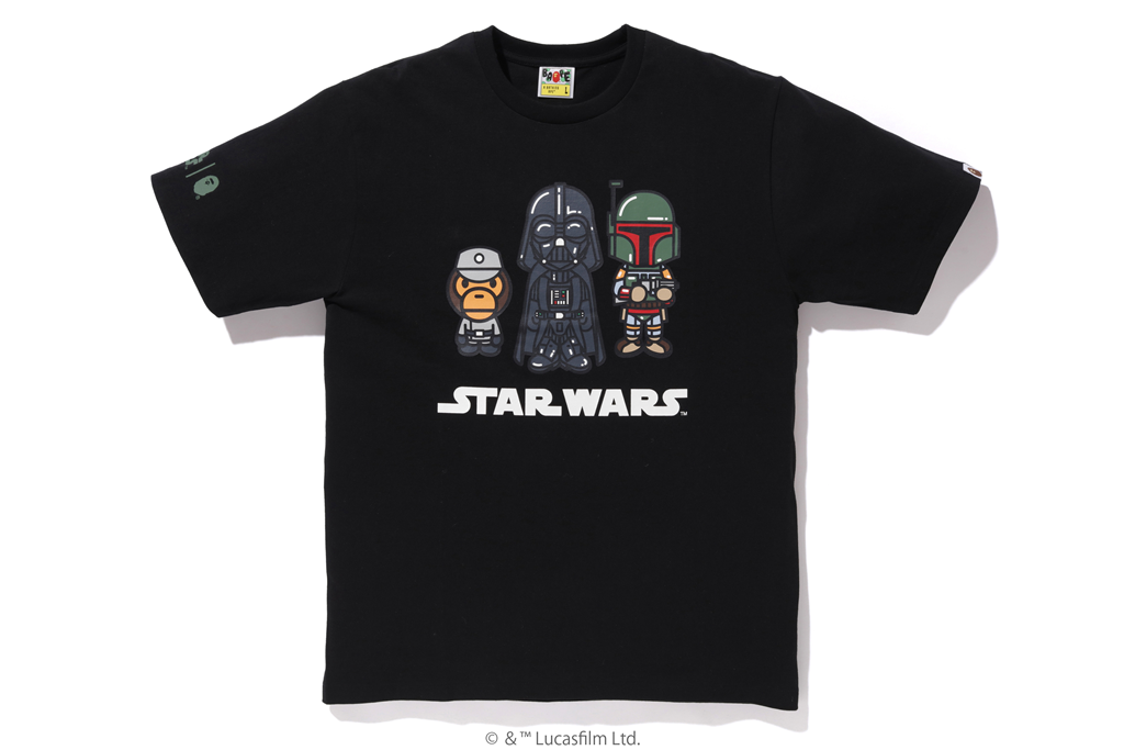 BAPE x Star Wars Baby Milo Boba Fett Tee Black - Novelship