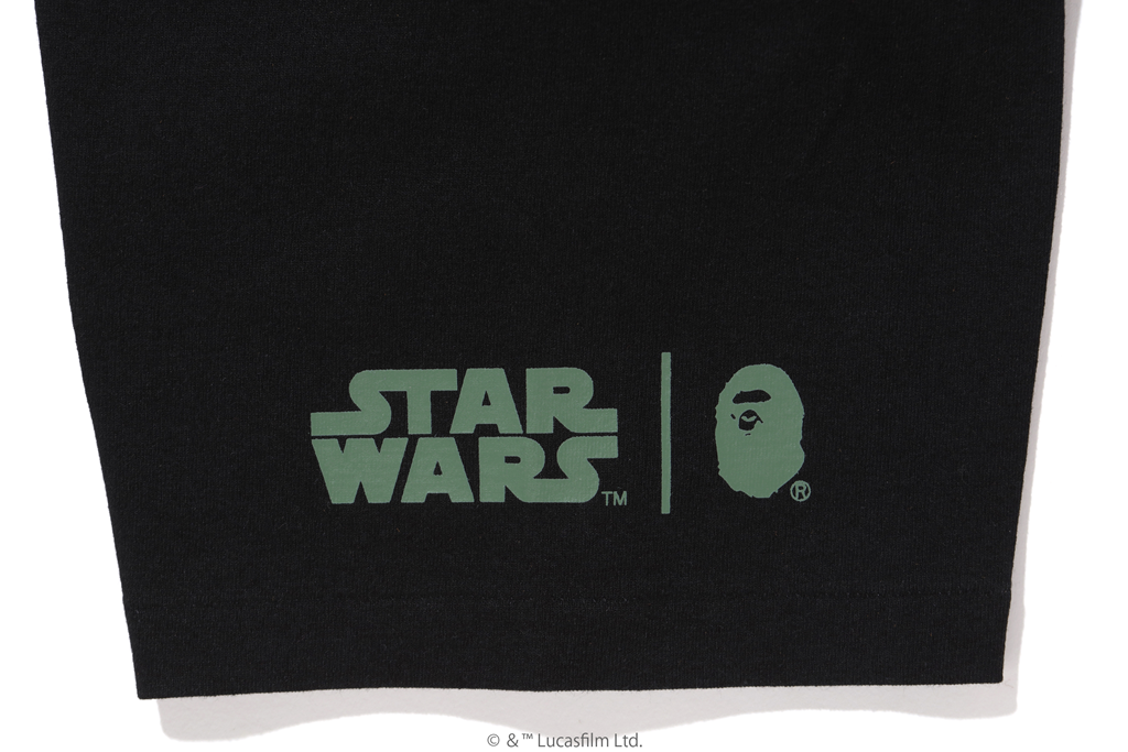BAPE Star Wars Baby Milo Boba Fett Tee Black 圖 3