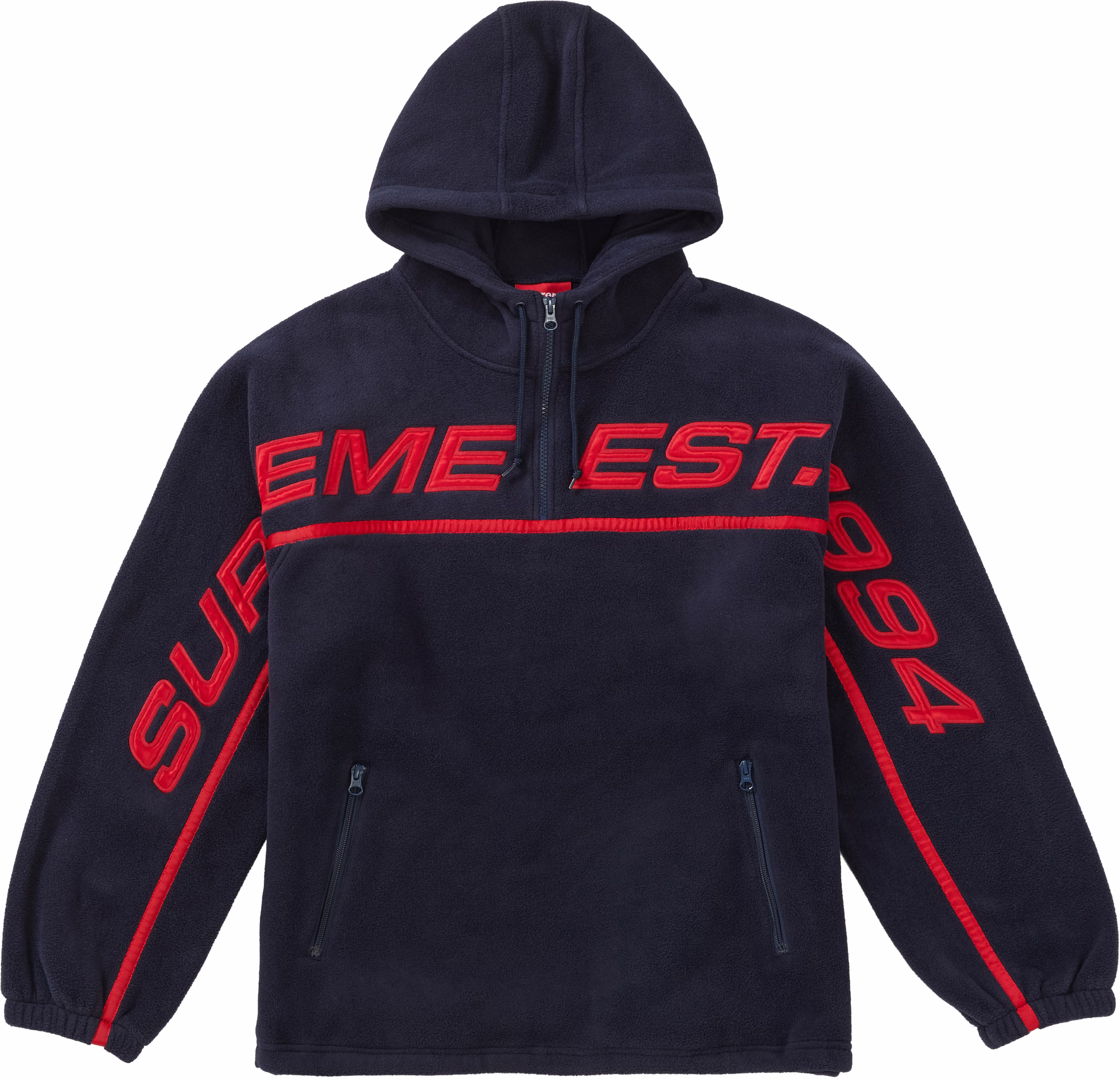 supreme-polartec-half-zip-hooded-sweatshirt-navy