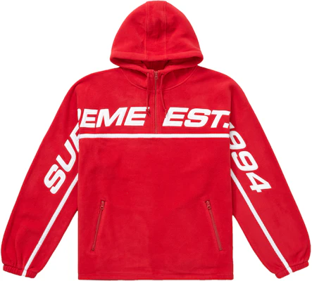 Supreme Polartec Half Zip Hooded Sweatshirt Red Buy Supreme Polartec Half Zip Hooded Sweatshirt Red