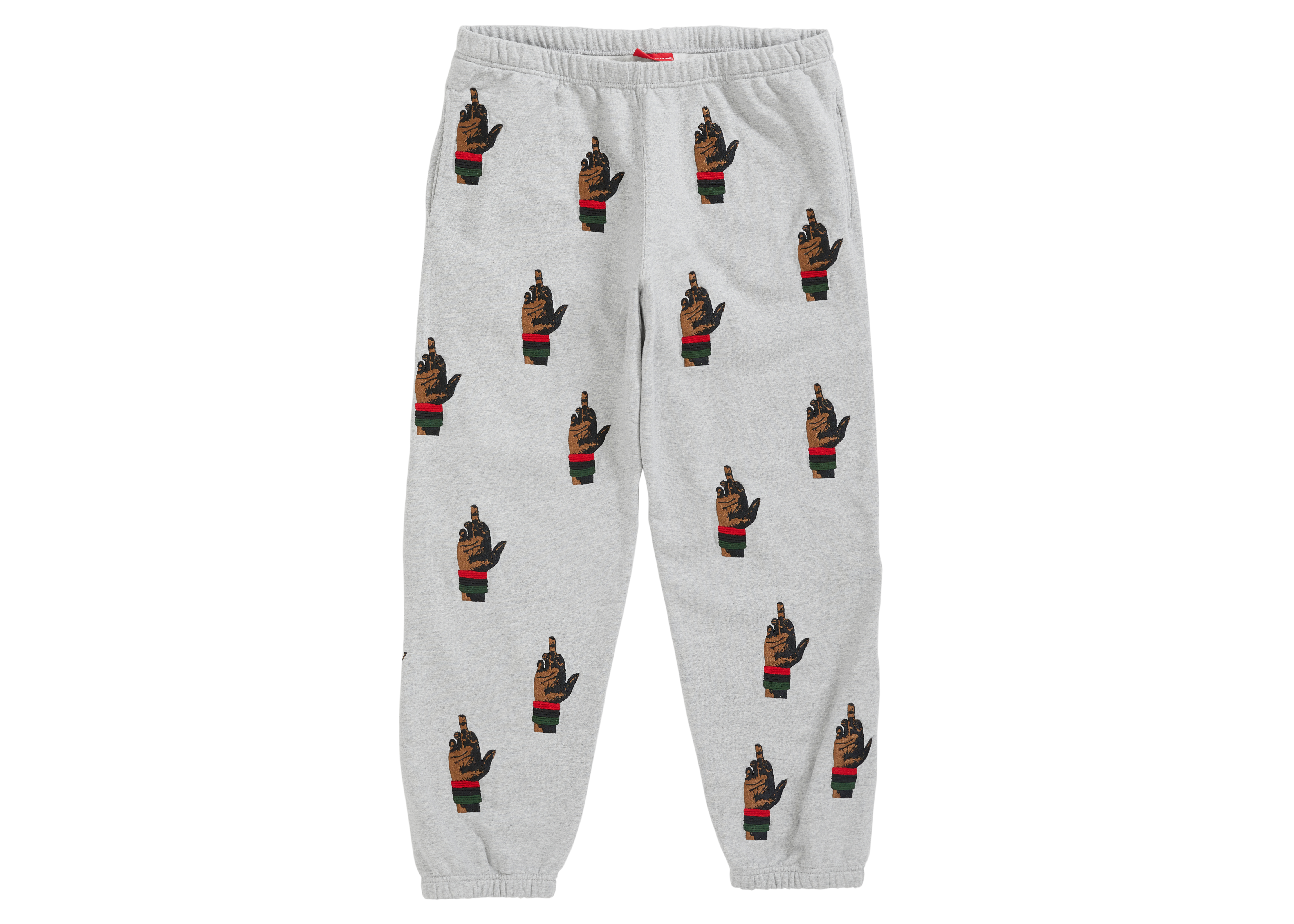 Supreme dead prez RBG Embroidered Sweatpant Heather Grey - Novelship