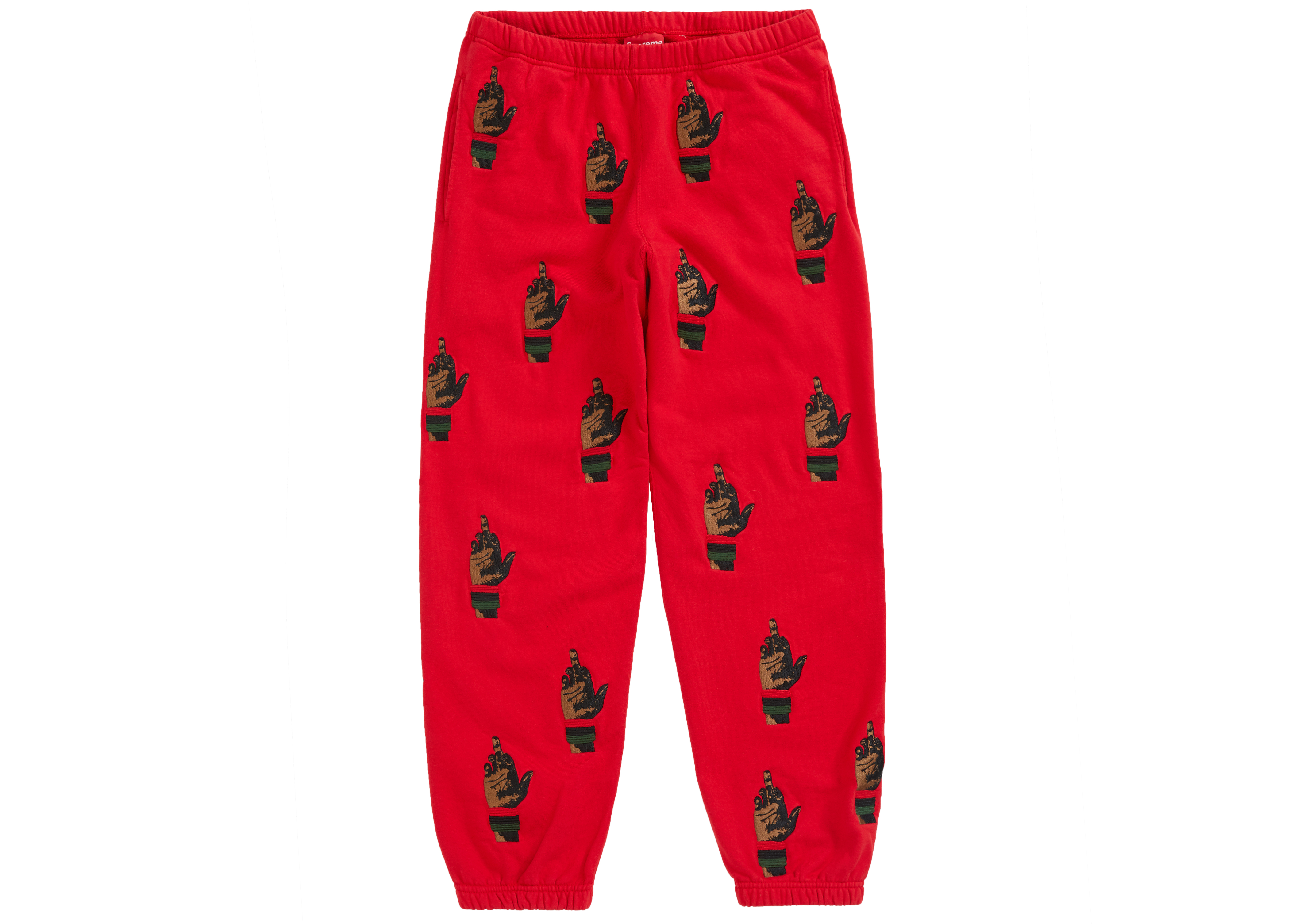 Supreme dead prez RBG Embroidered Sweatpant Red - Novelship