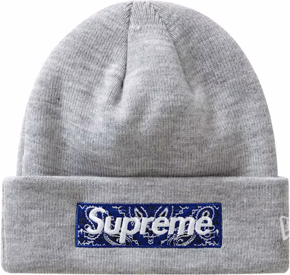 Supreme New Era Box Logo Beanie (FW19) Heather Grey Buy Supreme New Era Box Logo Beanie (FW19) Heather Grey