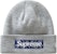 Supreme New Era Box Logo Beanie (FW19) Heather Grey