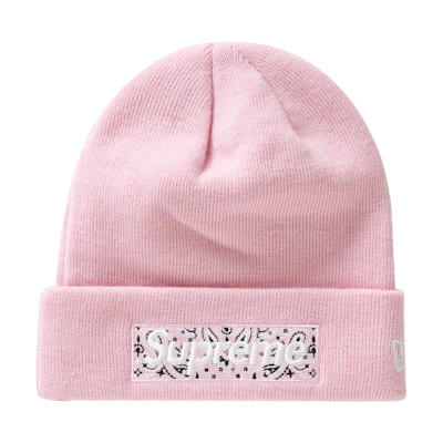 Supreme New Era Box Logo Beanie (FW19) Pink