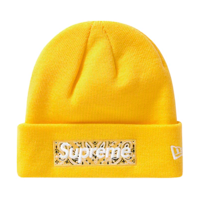 Supreme New Era Box Logo Beanie (FW19) Yellow