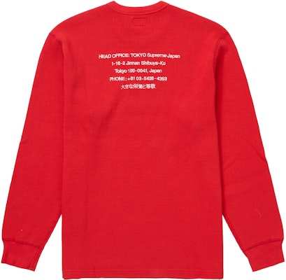 Supreme HQ Waffle Thermal Red Order Supreme HQ Waffle Thermal Red