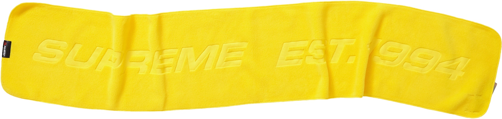 Supreme Polartec Scarf (FW19) Yellow Buy Supreme Polartec Scarf (FW19) Yellow