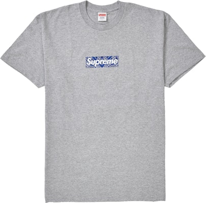 Supreme Bandana Box Logo Tee Heather Grey Buy Supreme Bandana Box Logo Tee Heather Grey