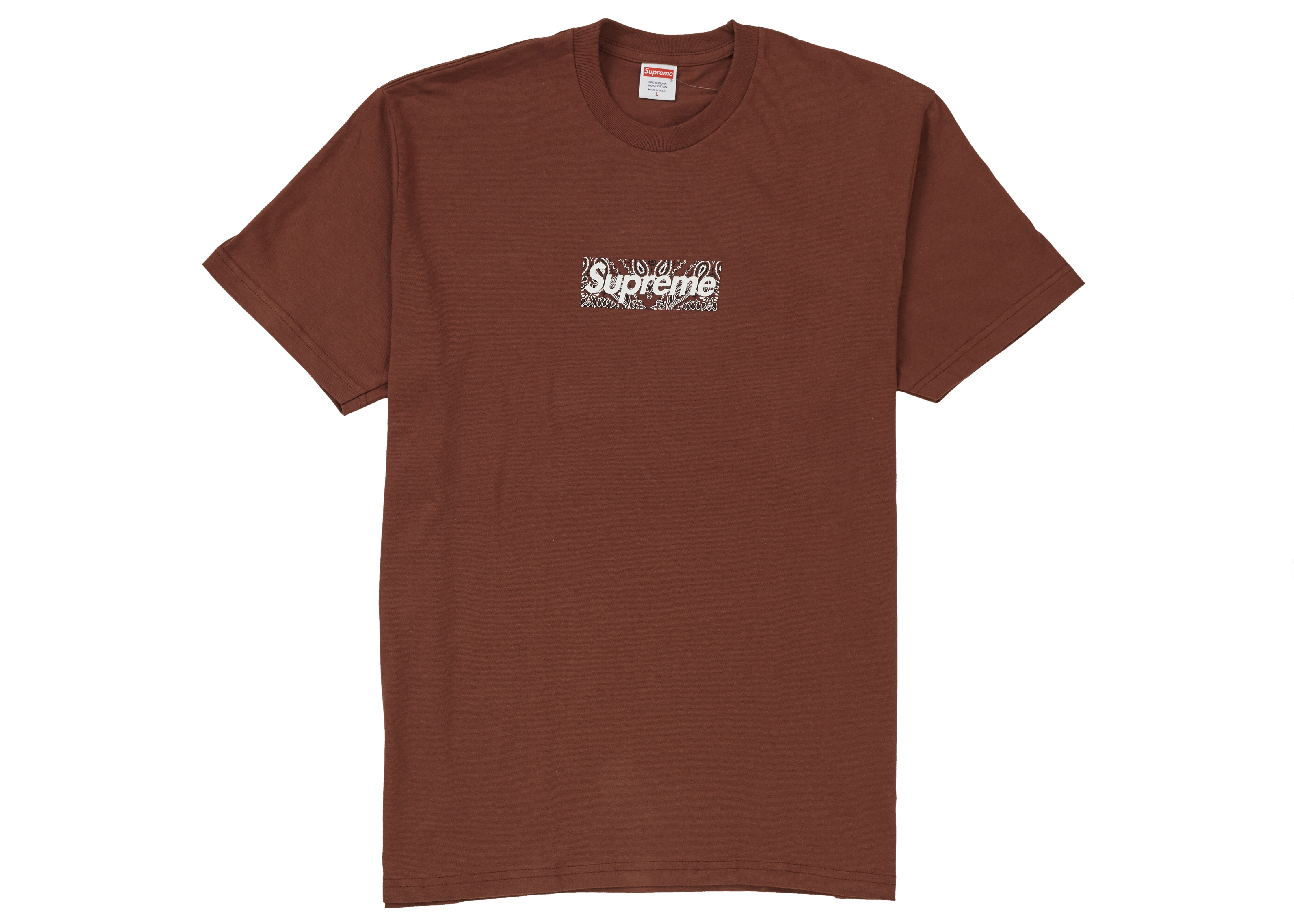 Supreme Bandana Box Logo Tee Brown - Novelship