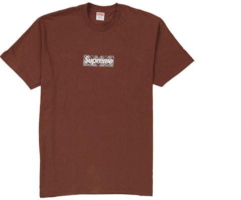 Supreme Bandana Box Logo Tee Brown Buy Supreme Bandana Box Logo Tee Brown