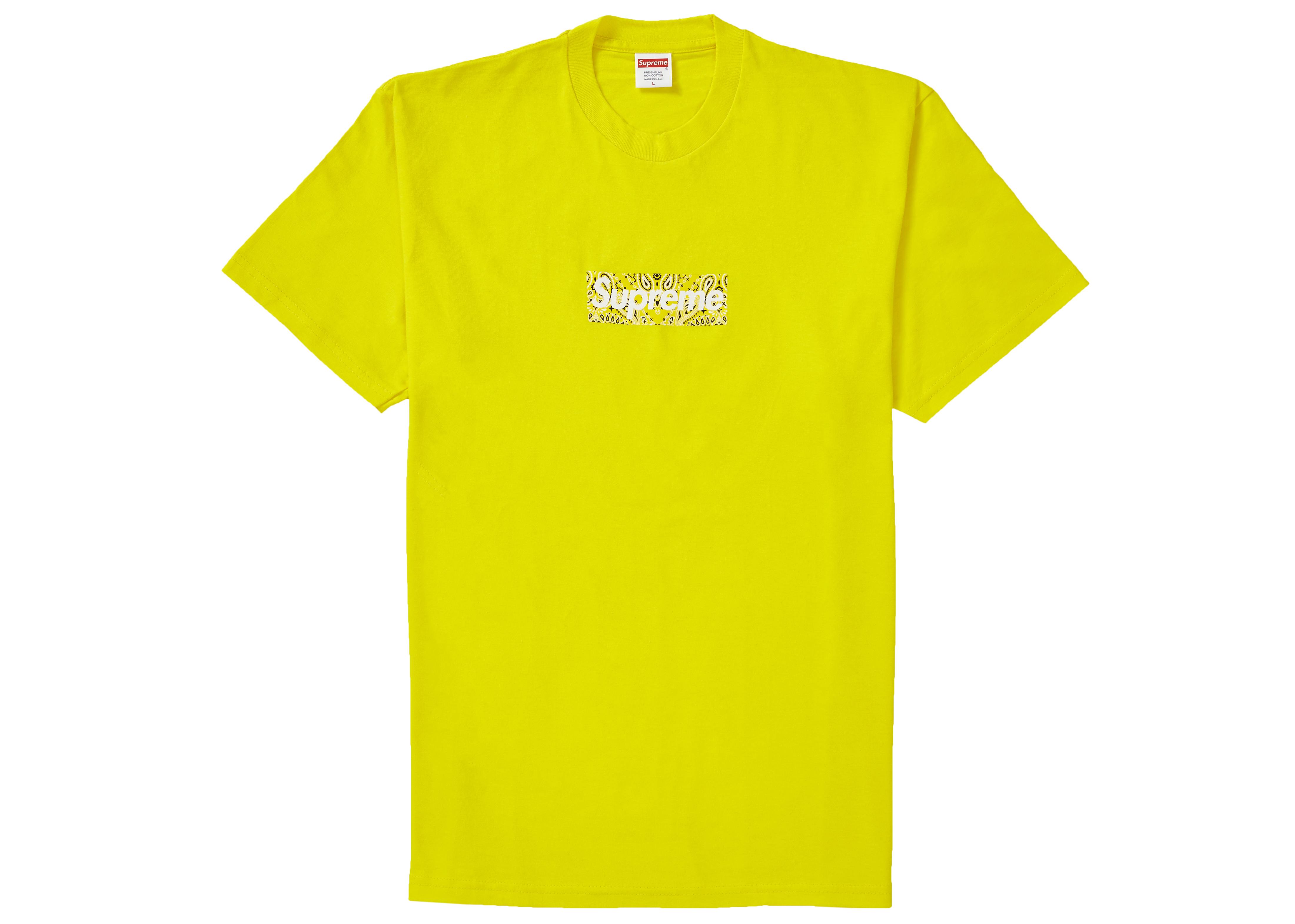Supreme Bandana Box Logo Tee Yellow L 黄色