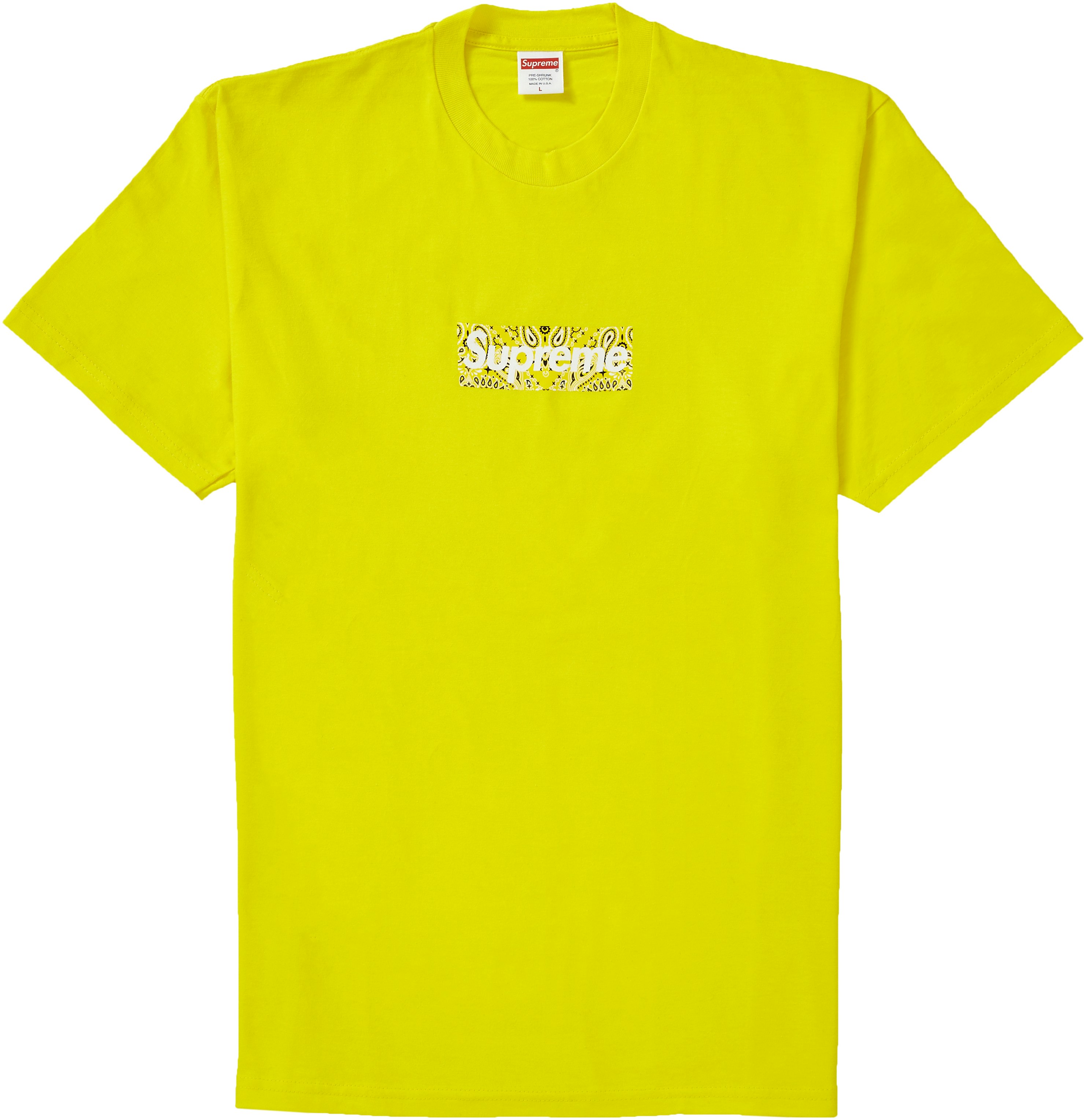supreme-bandana-box-logo-tee-yellow