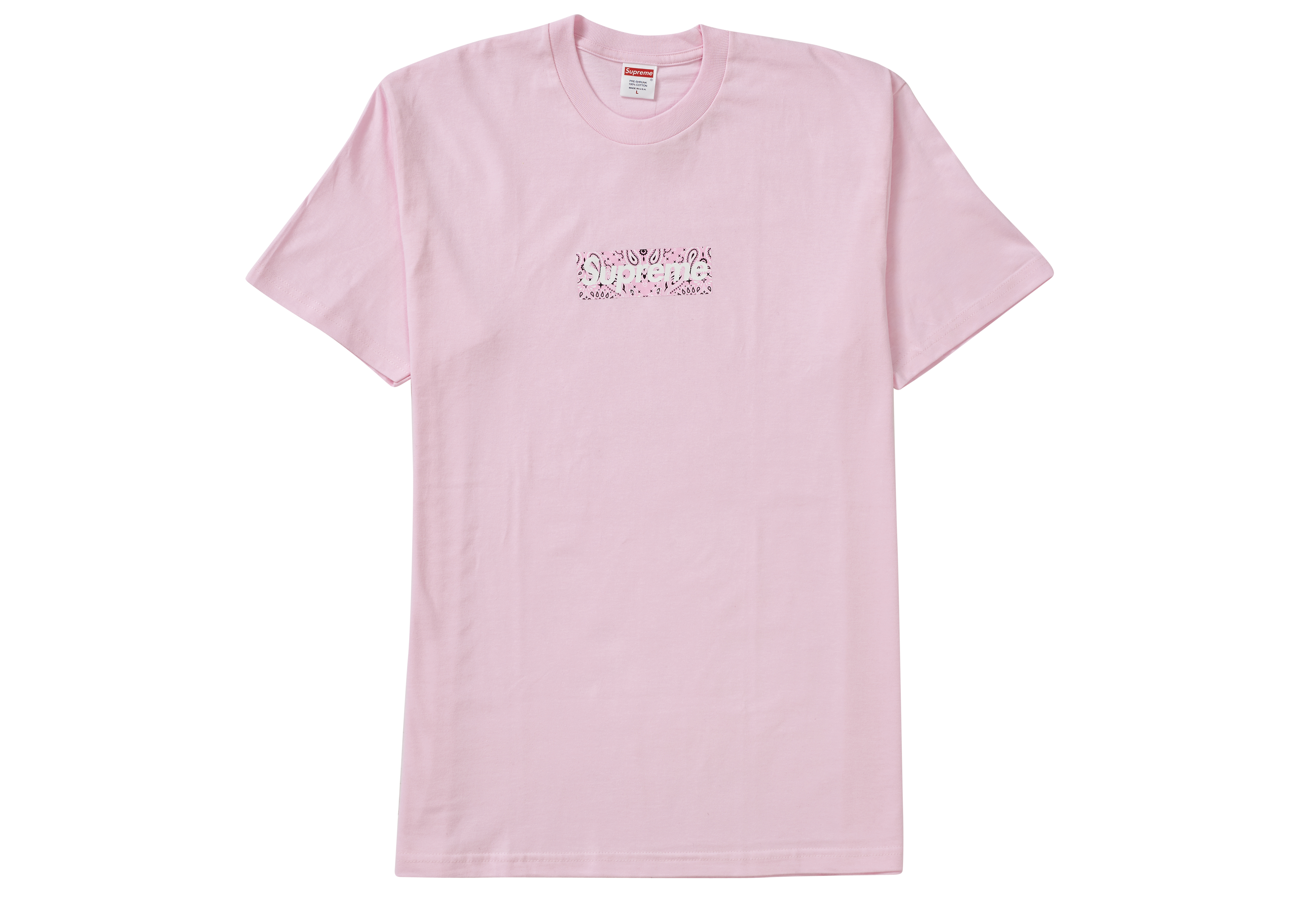 Supreme box cheap logo tee pink