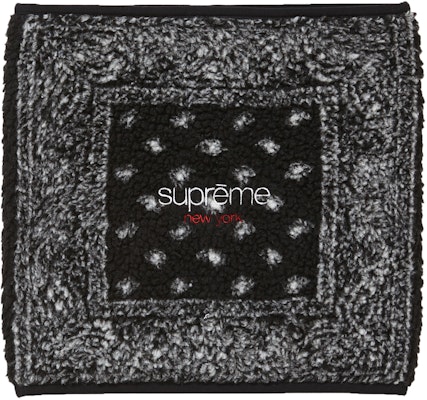 Supreme Bandana Fleece Neck Gaiter Black Buy Supreme Bandana Fleece Neck Gaiter Black