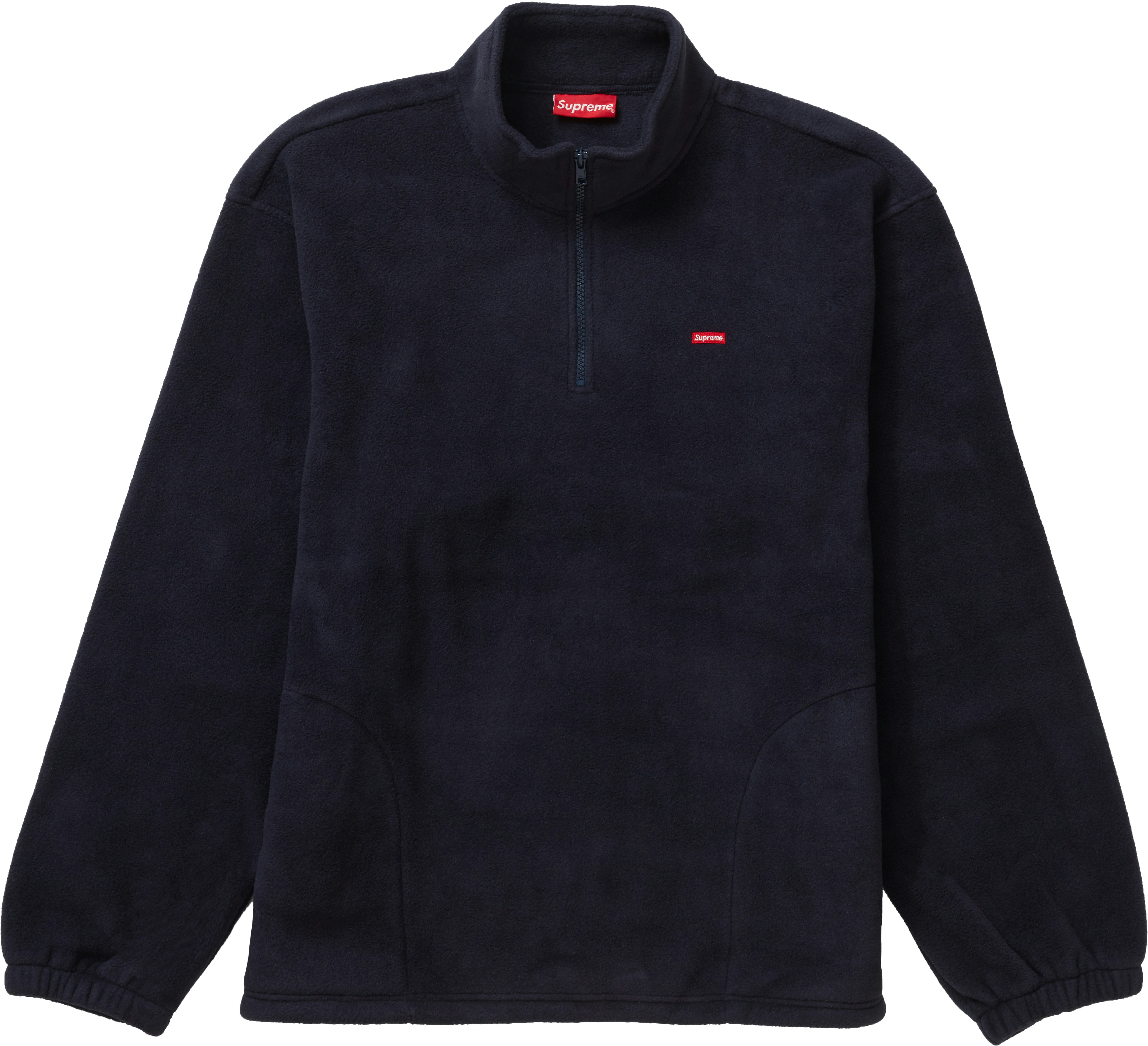 supreme-polartec-half-zip-pullover-navy