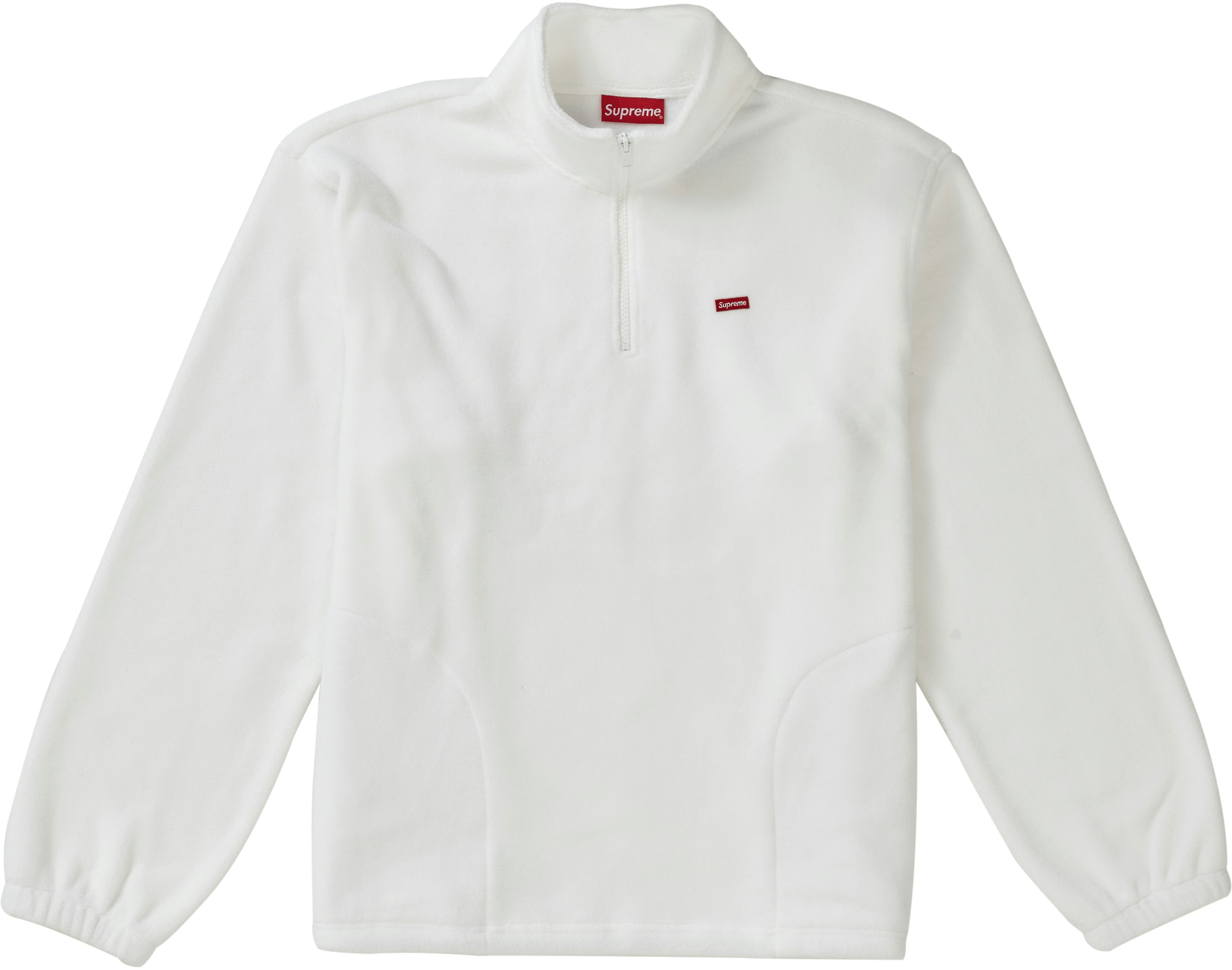 supreme-polartec-half-zip-pullover-white