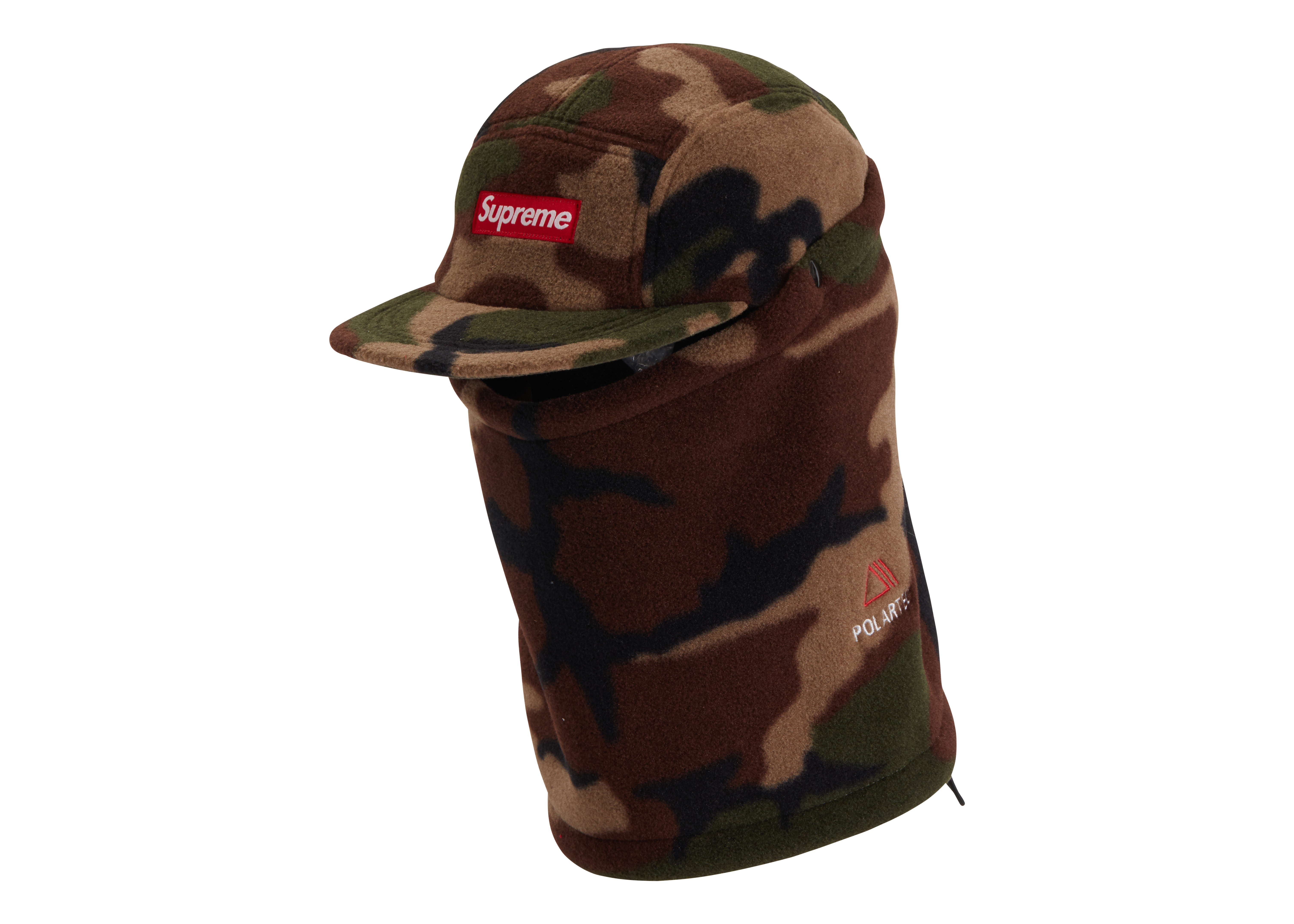 Supreme Facemask Polartec Camp Cap Woodland Camo