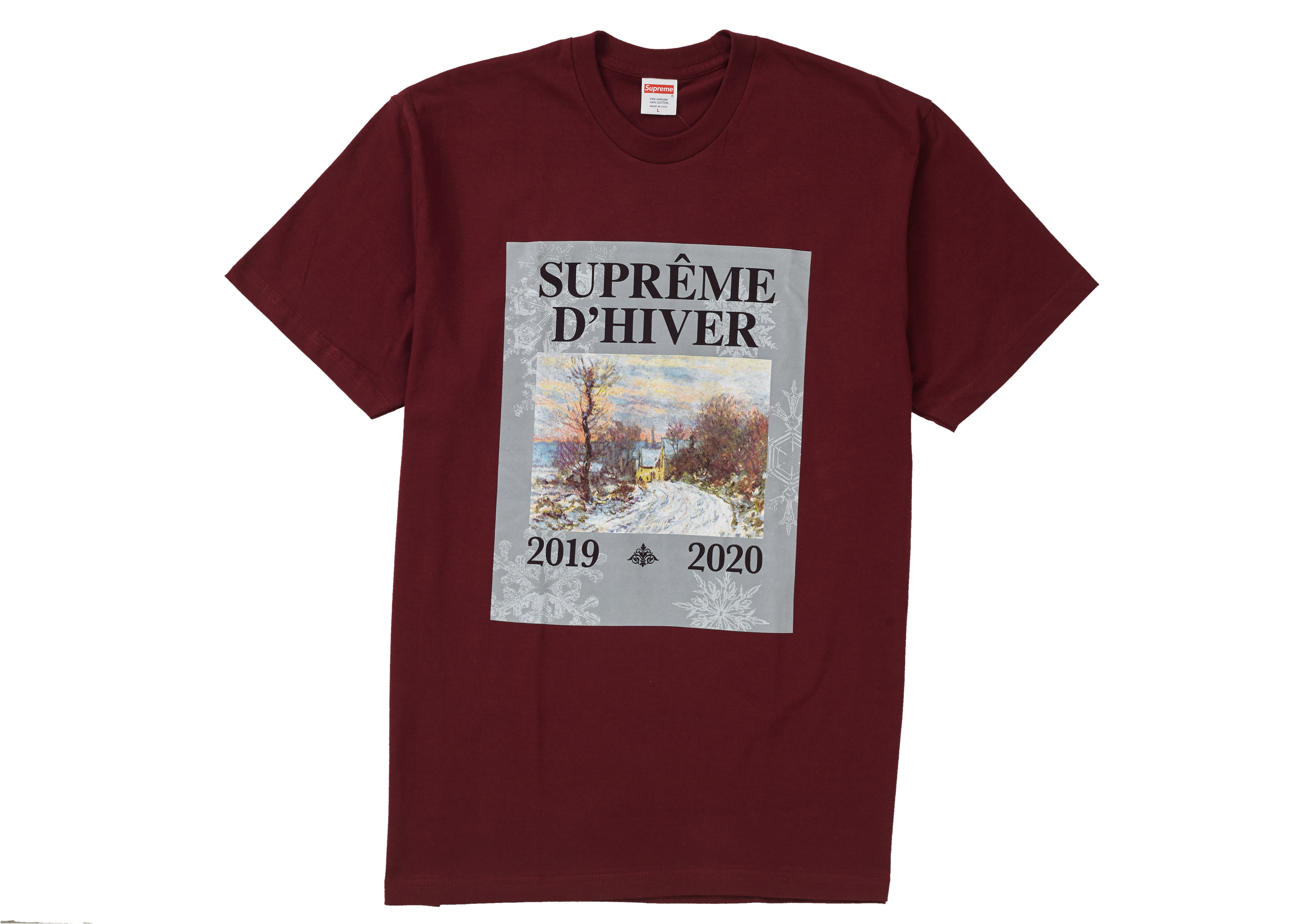 Supreme D'Hiver Tee Burgundy