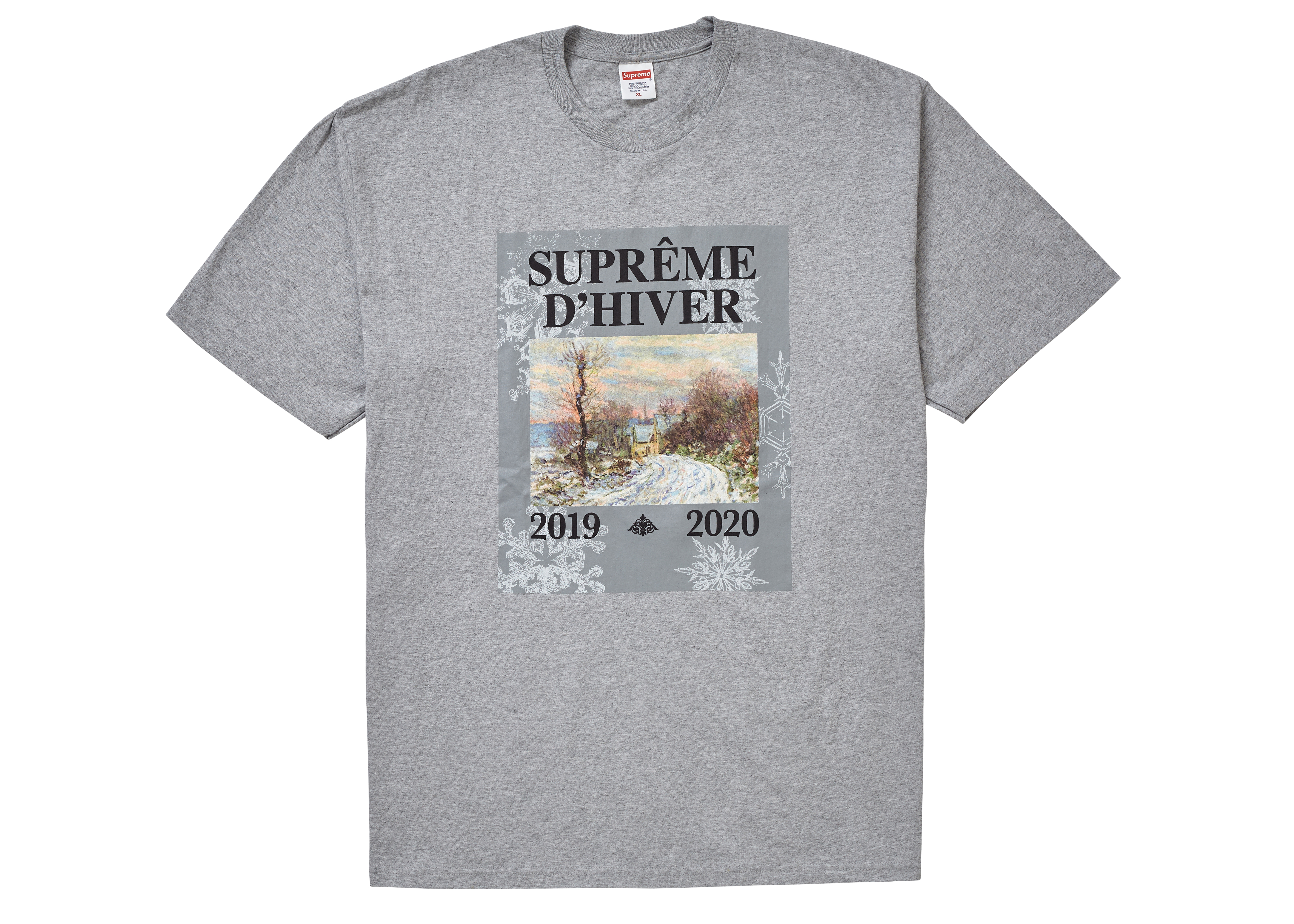 Buy 슈프림 겨울 티셔츠 (헤더 그레이)
