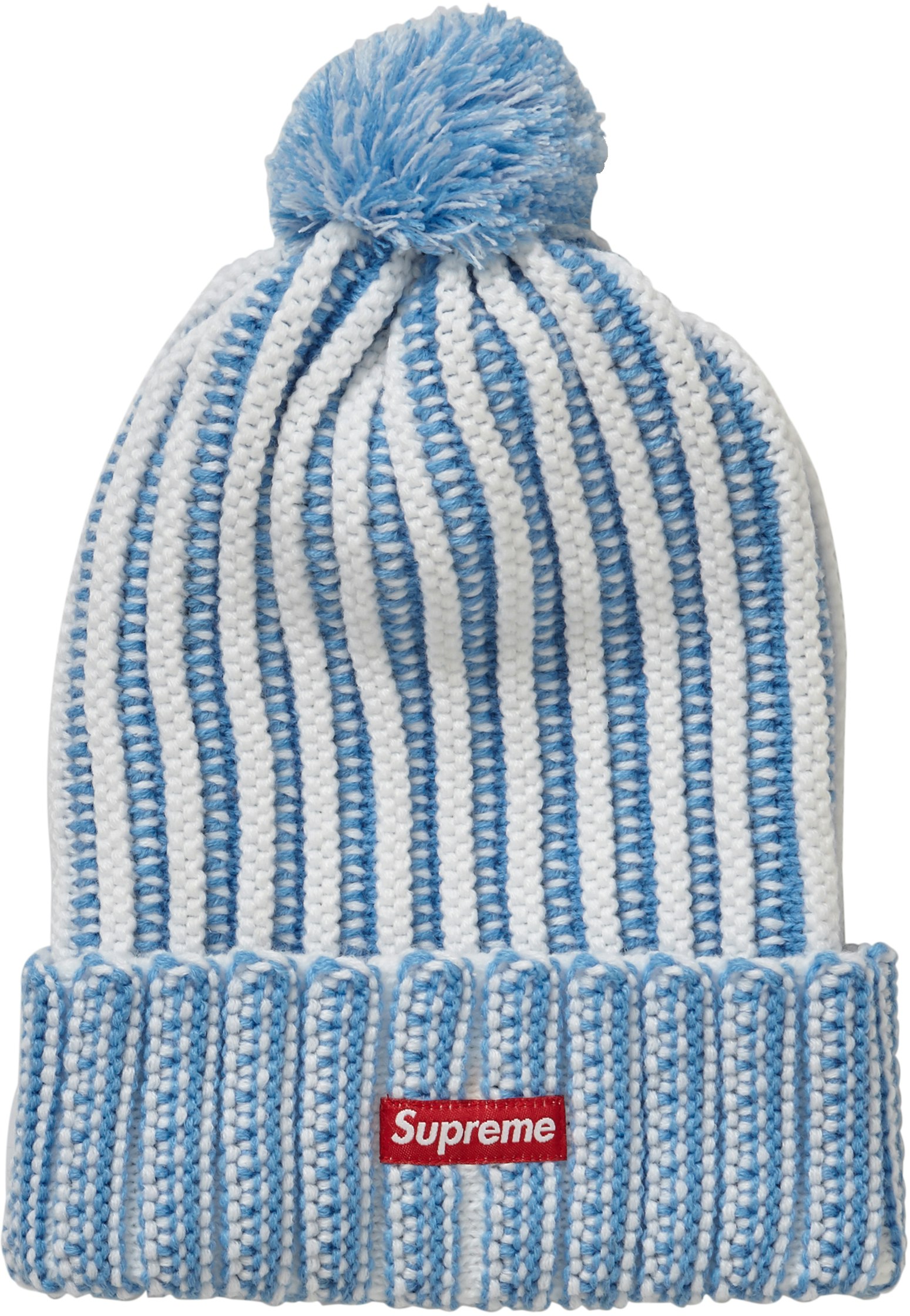 supreme-contrast-stripe-beanie-white