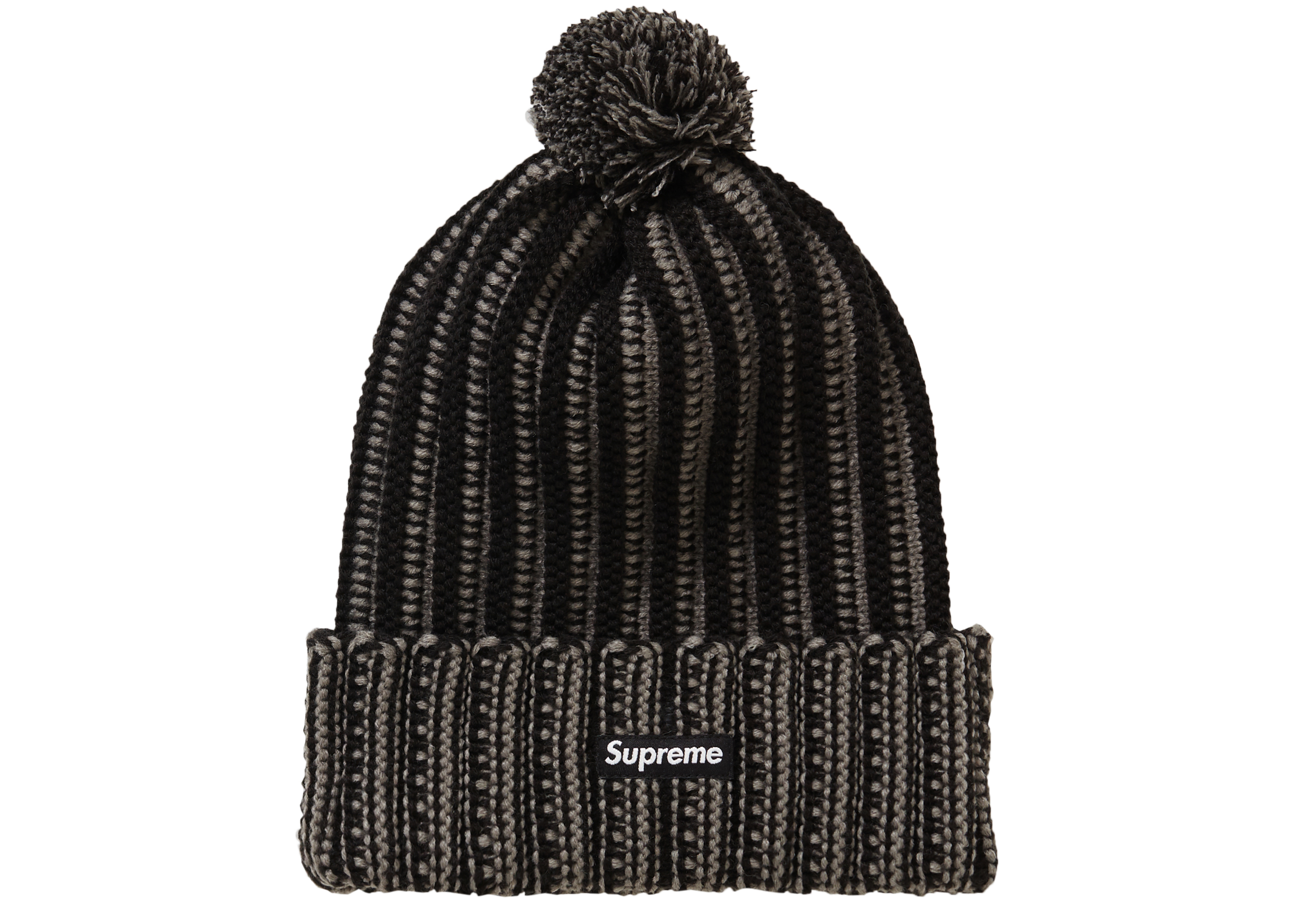 Supreme Contrast Stripe Beanie Black - Novelship