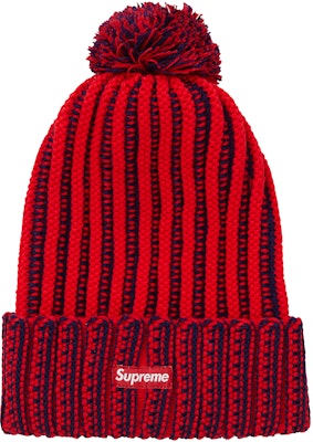 Supreme 红色对比条纹毛线帽 Buy Supreme 红色对比条纹毛线帽
