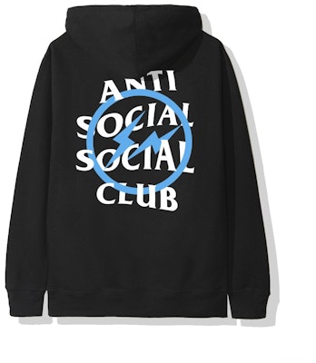 Anti Social Social Club x fragment Blue Bolt Hoodie Black Order Anti Social Social Club x fragment Blue Bolt Hoodie Black