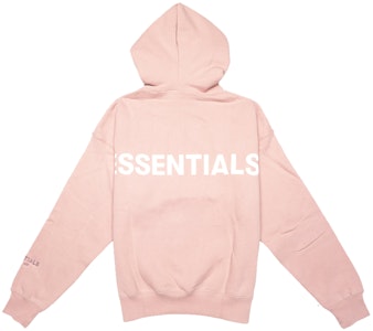 Fear of God ESSENTIALS Hoodie Logo 3M Pink Pullover (FW19) Blush Buy Fear of God ESSENTIALS Hoodie Logo 3M Pink Pullover (FW19) Blush