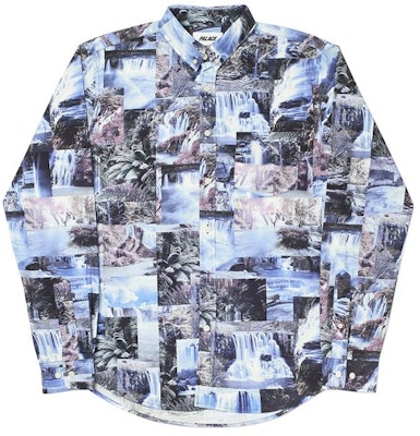 Palace Das Water Falls Shirt Blue Buy Palace Das Water Falls Shirt Blue